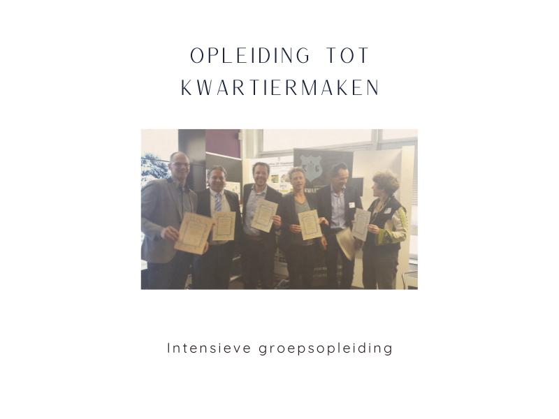 intensieve groepsopleiding tot kwartiermaken